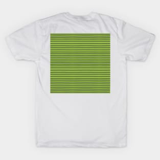 Grey stripes on green T-Shirt